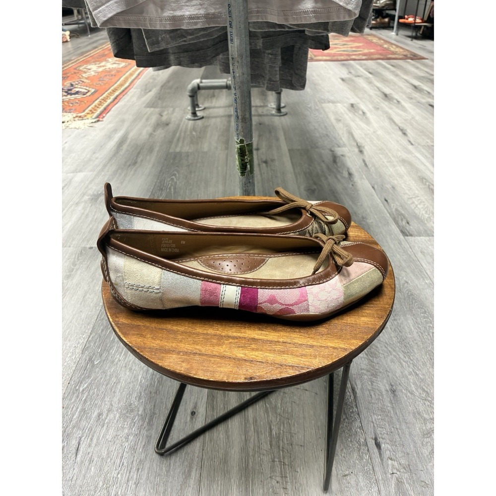 Vintage Coach Jennilee Pink/Patchwork Ballet Flats Women's US Size 8 F2610/C05 - Picture 8 of 9